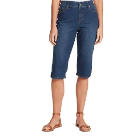Gloria Vanderbilt Pants - All Around Slimming Effect Skimmer Capri Denim Pants